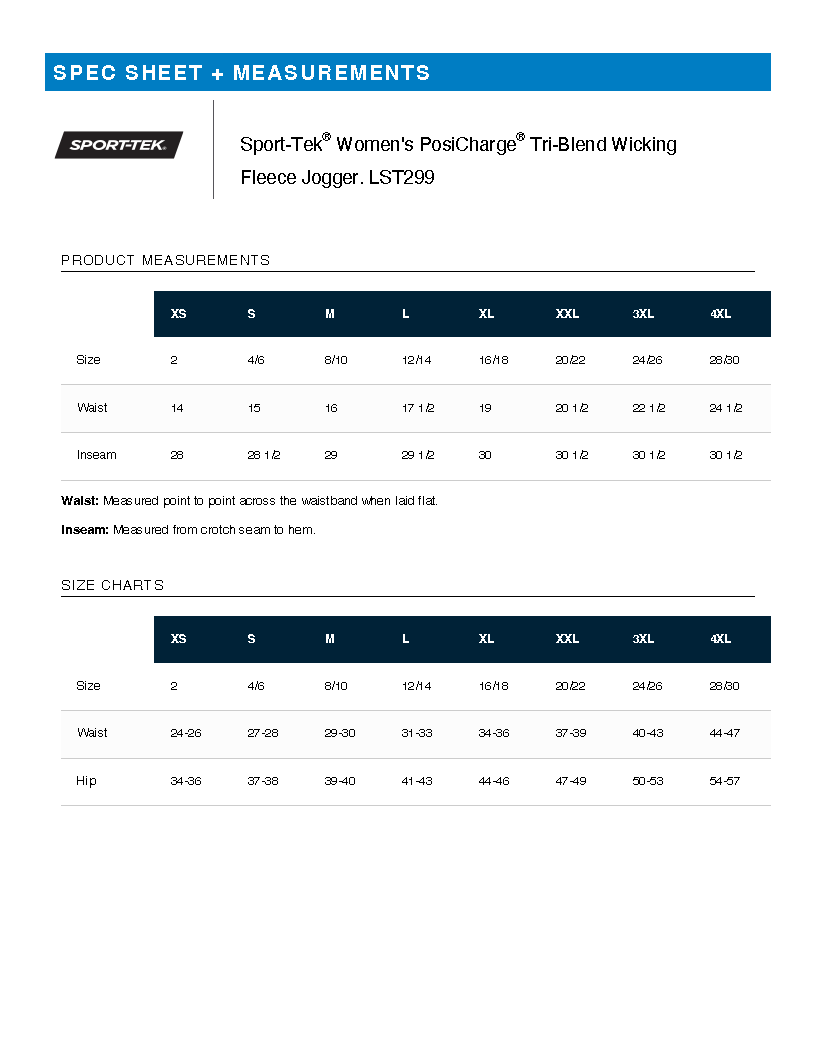 FiA Gear - Sport-Tek Women's Tri-Blend Wicking Fleece Jogger