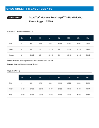 FiA Gear - Sport-Tek Women's Tri-Blend Wicking Fleece Jogger