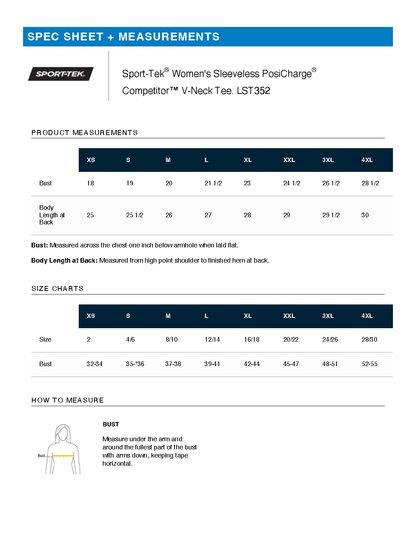 Charleston, SC - PERSONALIZED Sport Tek Sleeveless Performance V-Neck Tee