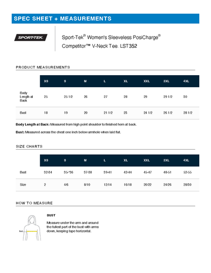 Strong Women - Sport Tek Sleeveless Performance V-Neck Tee