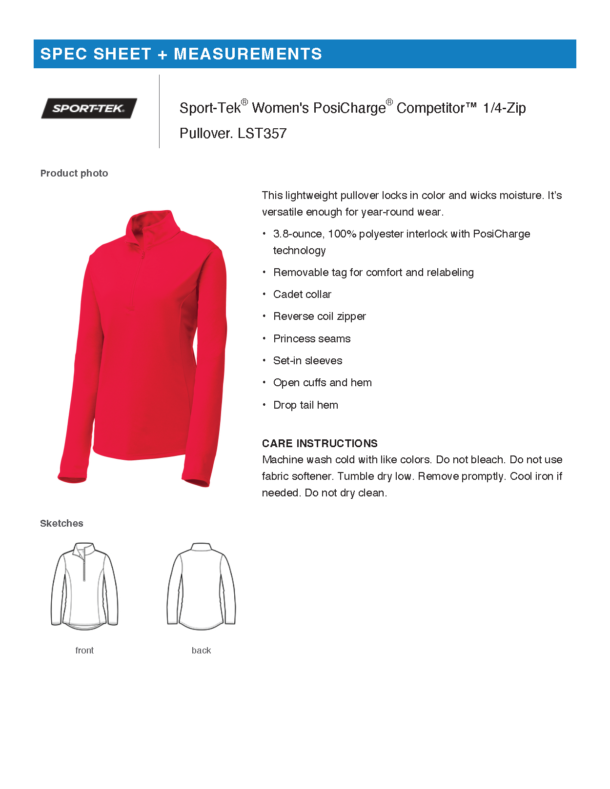 FiA Gear - Regular Sport-Tek Competitor 1/4-Zip Pullover