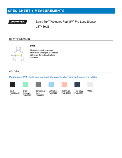 FiA Runs - Sport Tek Women's Posi-UV Pro Long Sleeve
