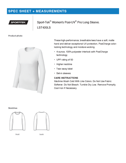 NMAM - Sport Tek Women's Posi-UV Pro Long Sleeve
