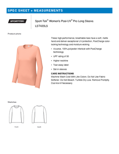 FiA Respect -Sport Tek Women's Posi-UV Pro Long Sleeve