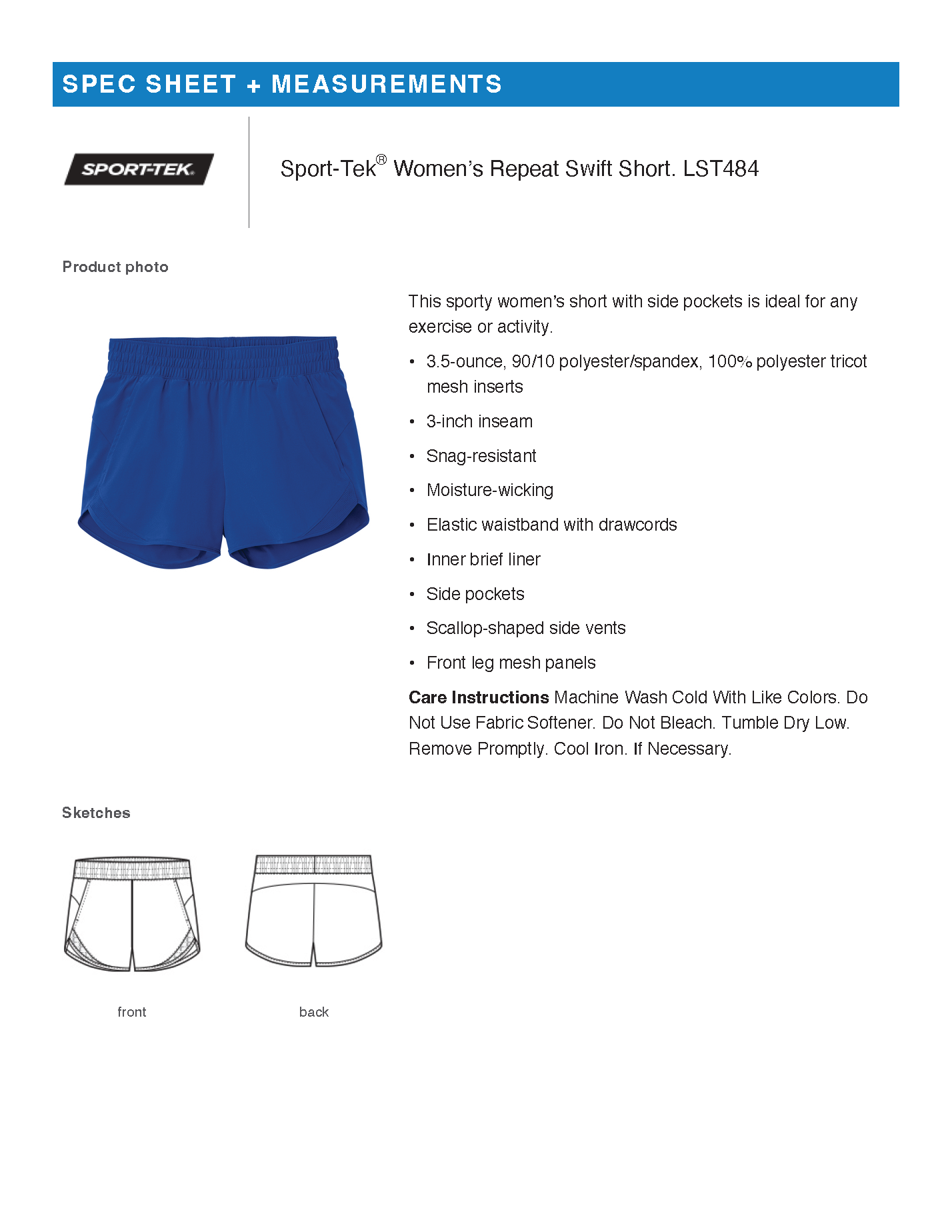 FiA Gear - Sport-Tek Women’s Repeat Swift Short