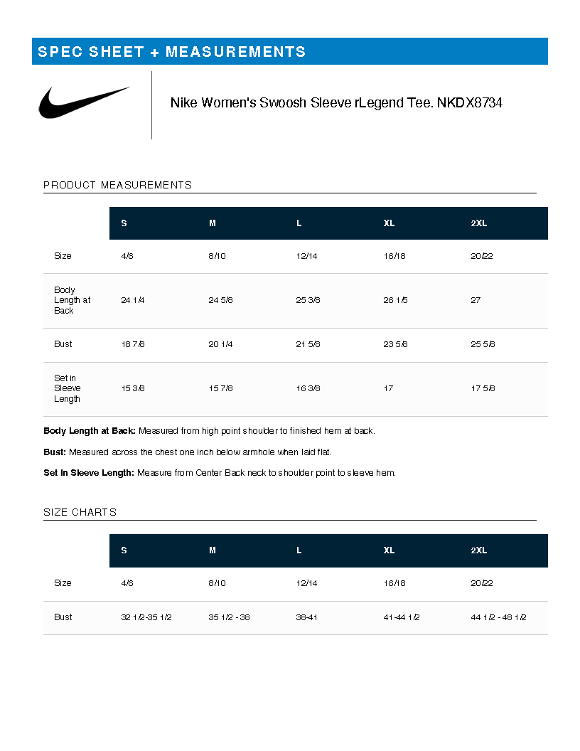 FiA Gear - Nike Women's Swoosh Sleeve rLegend Tee