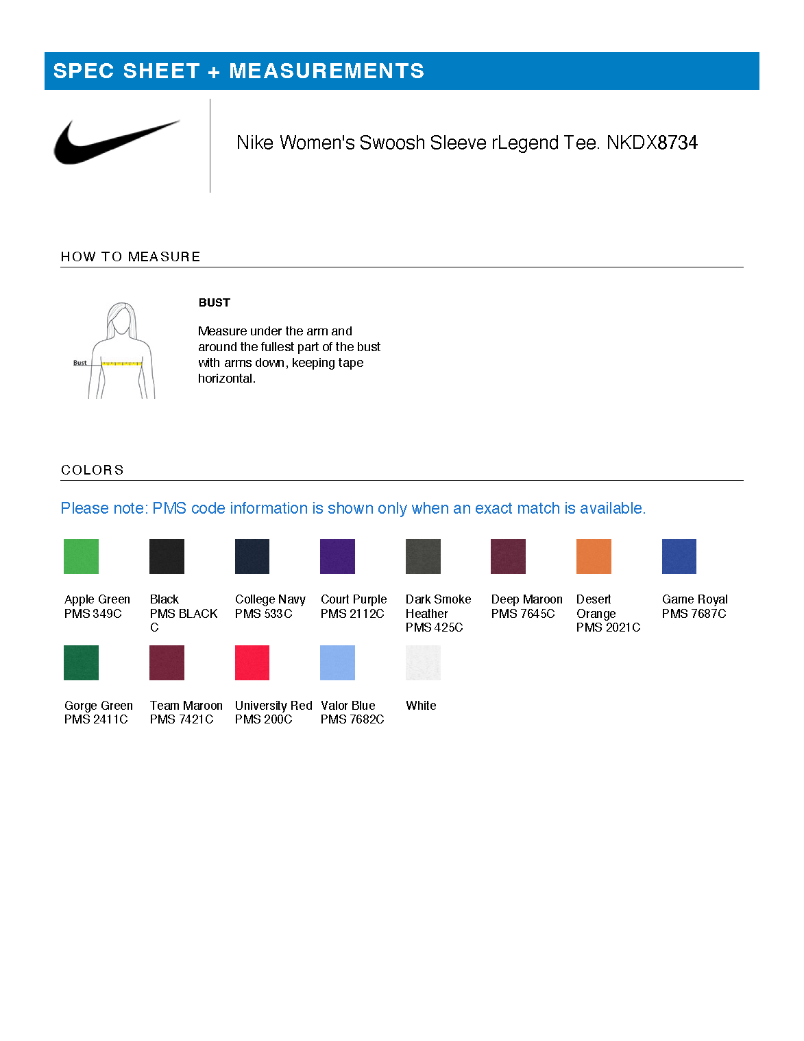 FiA Gear - Nike Women's Swoosh Sleeve rLegend Tee