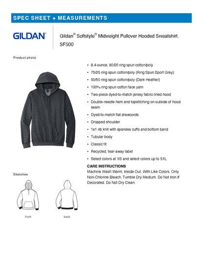 NMAM - Gildan Softstyle Midweight Pullover Hooded Sweatshirt