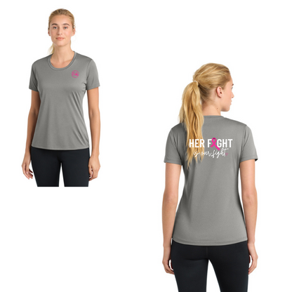 Her Fight is Our Fight - Sport Tek Crew Neck Short Sleeve Performance Tee