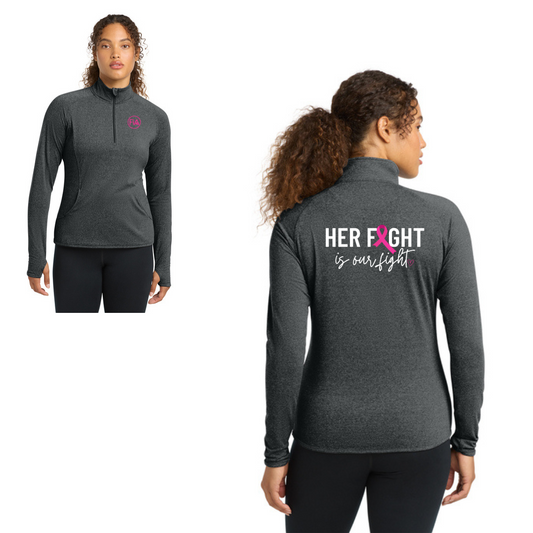 Her Fight is Our Fight - Sport Tek Sport-Wick Stretch 1/4-Zip Pullover