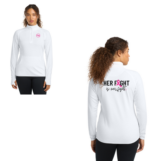 Her Fight is Our Fight - Sport Tek Sport-Wick Stretch 1/4-Zip Pullover