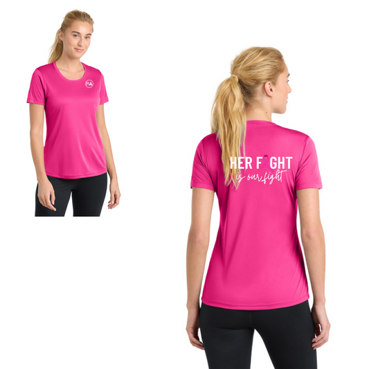 Her Fight is Our Fight - Sport Tek Crew Neck Short Sleeve Performance Tee