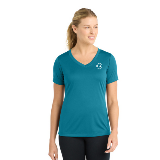 Q Shirt - PERSONALIZED Sport Tek V-Neck Short Sleeve Performance Tee