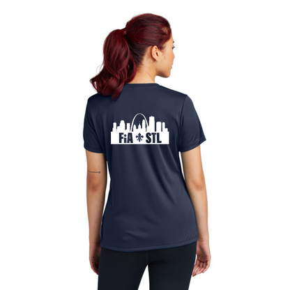 St. Louis, MO - Sport Tek V-Neck Short Sleeve Performance Tee