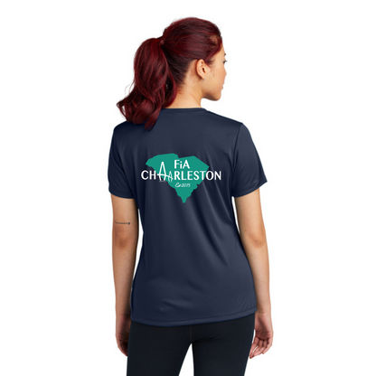 Charleston, SC - Sport Tek V-Neck Short Sleeve Performance Tee