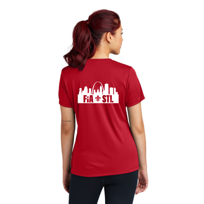 St. Louis, MO - Sport Tek V-Neck Short Sleeve Performance Tee