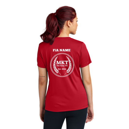MKT, TX- PERSONALIZED Sport Tek V-Neck Short Sleeve Performance Tee