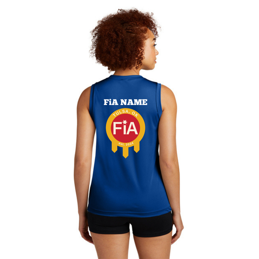 Tulsa, Ok - PERSONALIZED Sport Tek Sleeveless Performance V-Neck Tee