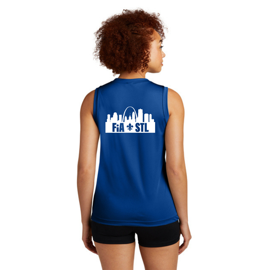 St. Louis, MO - Sport Tek Sleeveless Performance V-Neck Tee