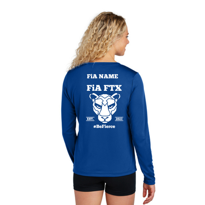 FTX, TX - PERSONALIZED Sport Tek Long Sleeve Performance V-Neck Tee