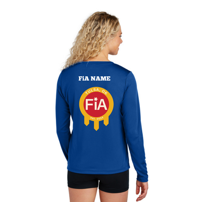 Tulsa, OK - PERSONALIZED Sport Tek Long Sleeve Performance V-Neck Tee