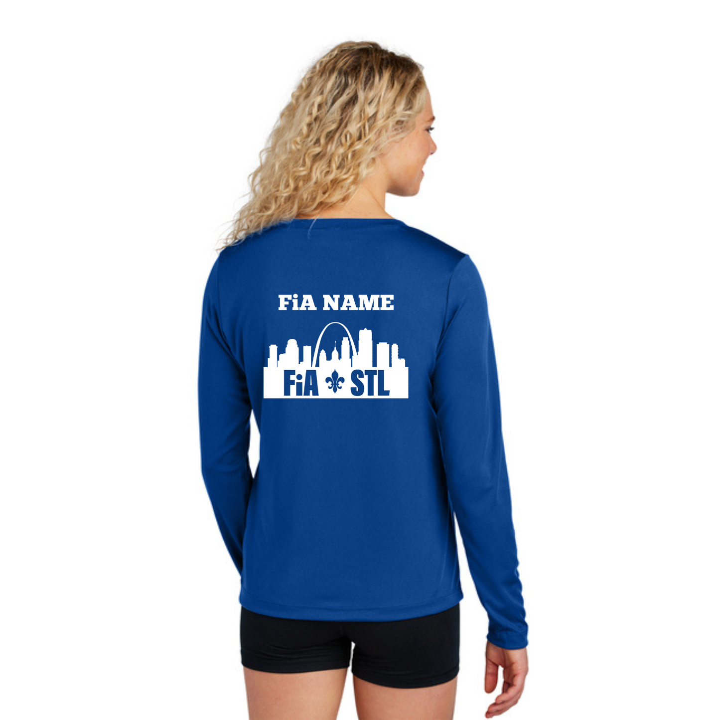St. Louis, MO - PERSONALIZED Sport Tek Long Sleeve Performance V-Neck Tee
