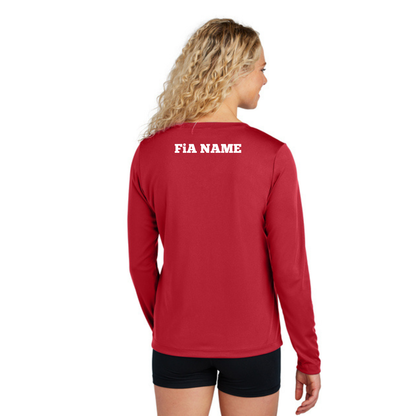 PERSONALIZED Sport Tek Long Sleeve Competitor V-Neck Tee.WEST