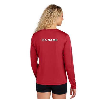 PERSONALIZED Sport Tek Long Sleeve Competitor V-Neck Tee.CENTRAL