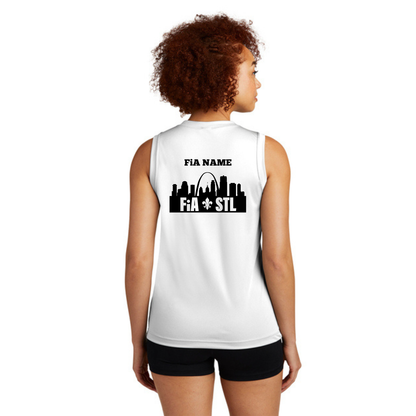 St. Louis, MO - PERSONALIZED Sport Tek Sleeveless Performance V-Neck Tee