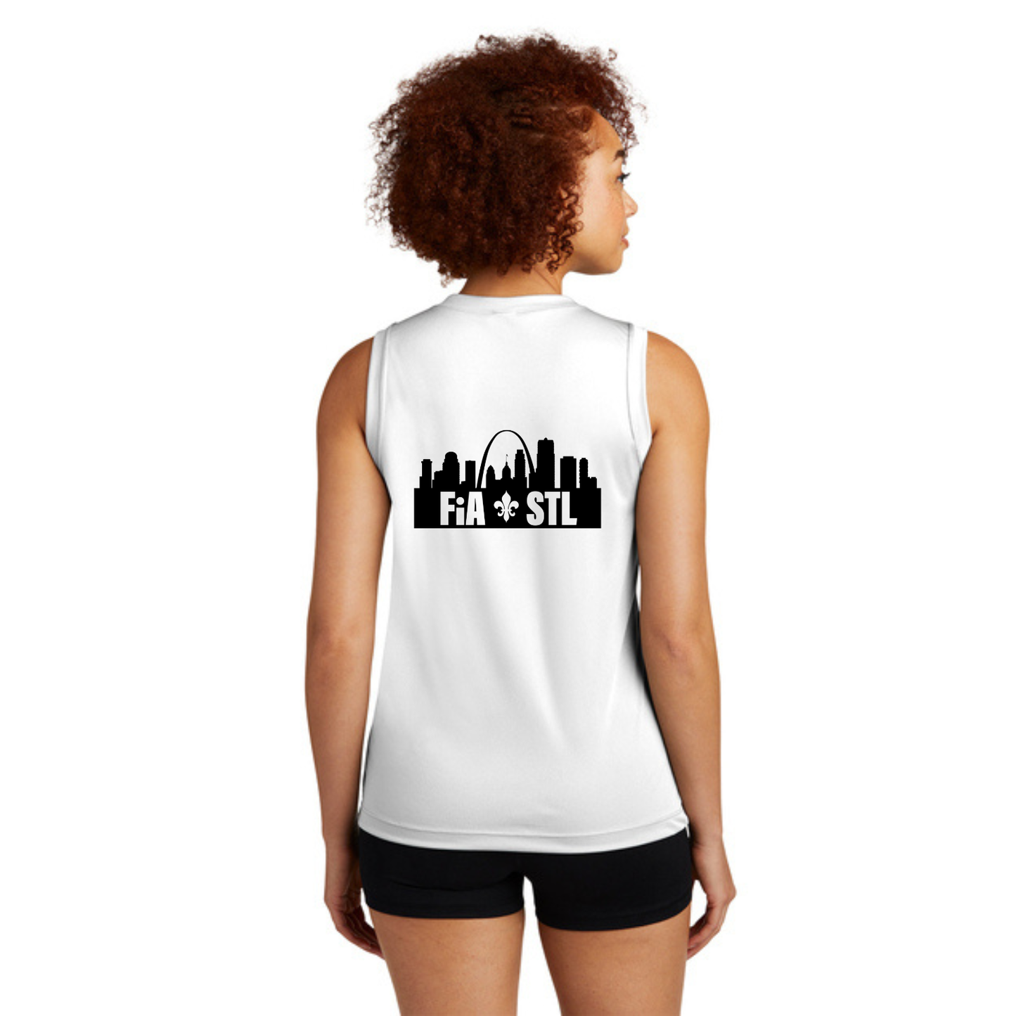 St. Louis, MO - Sport Tek Sleeveless Performance V-Neck Tee