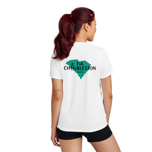 Charleston, SC - Sport Tek V-Neck Short Sleeve Performance Tee