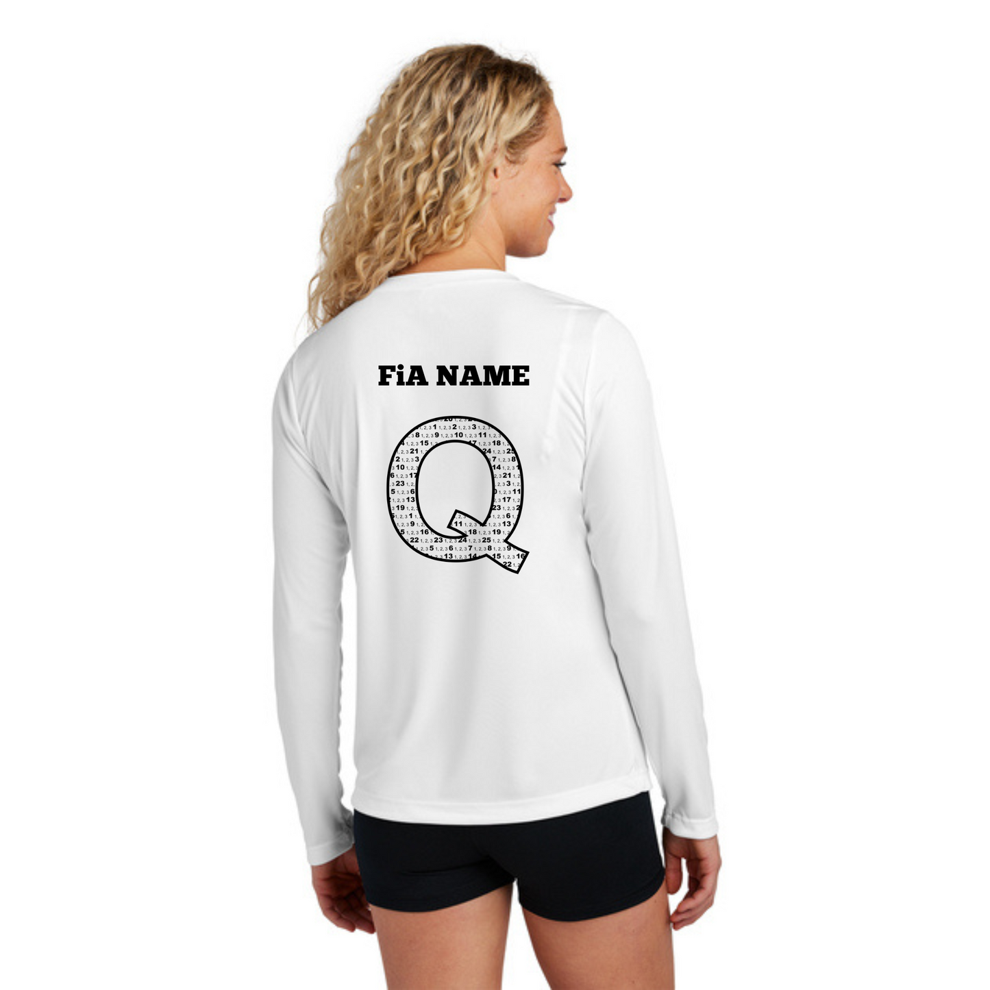 Q Shirt NEON - PERSONALIZED Sport Tek Long Sleeve V-Neck Tee
