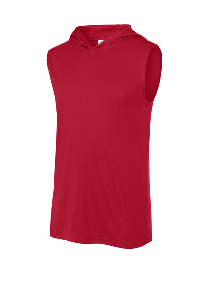 Sport-Tek Sleeveless Hoodie in Deep Red — product-only front view
