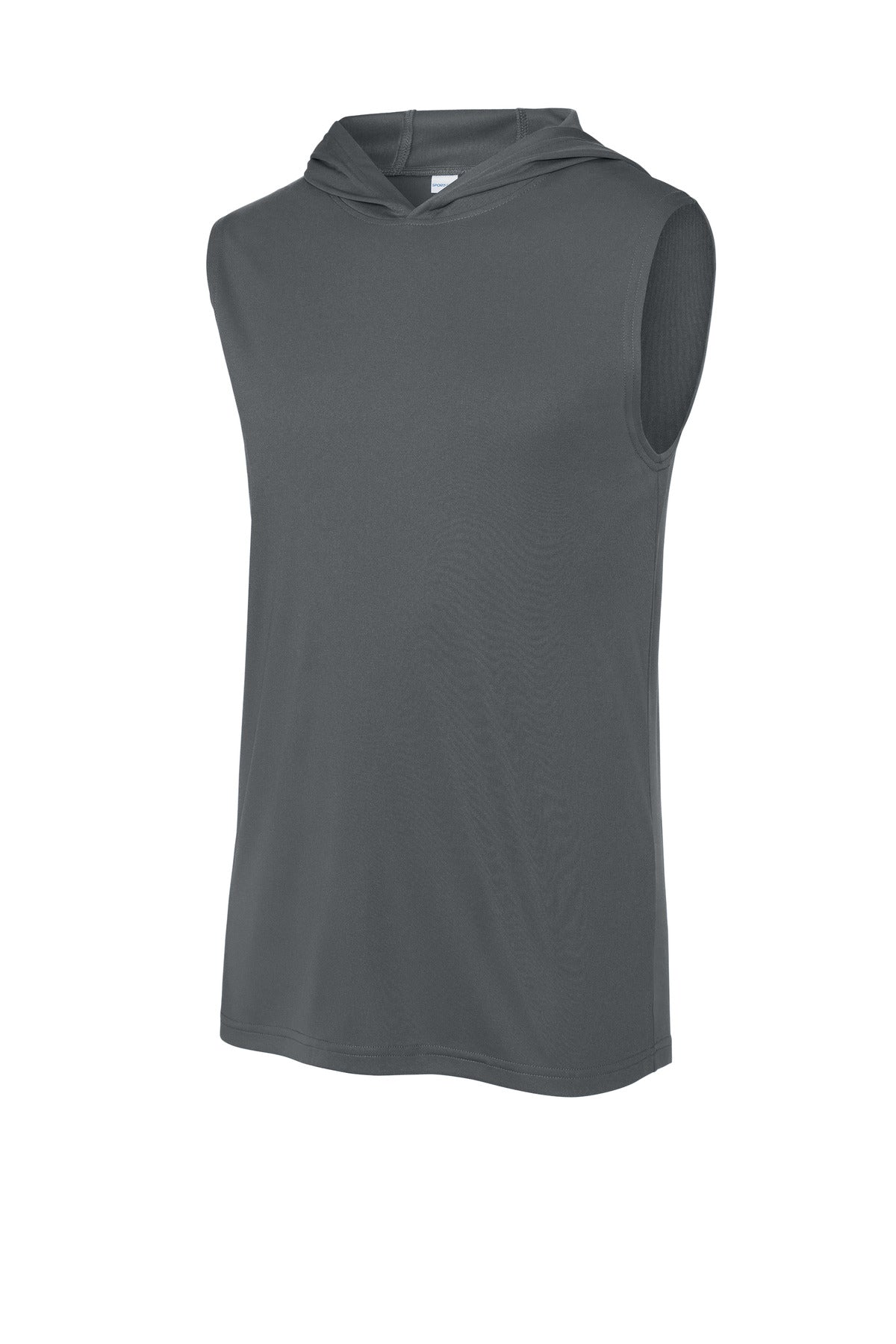 Sport-Tek Sleeveless Hoodie in Iron Gray — product-only front view