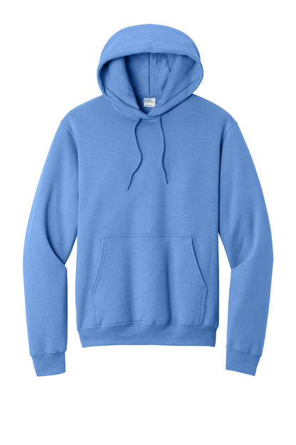 Core Fleece Hooded Sweatshirt in Carolina Blue — official garment color, front view