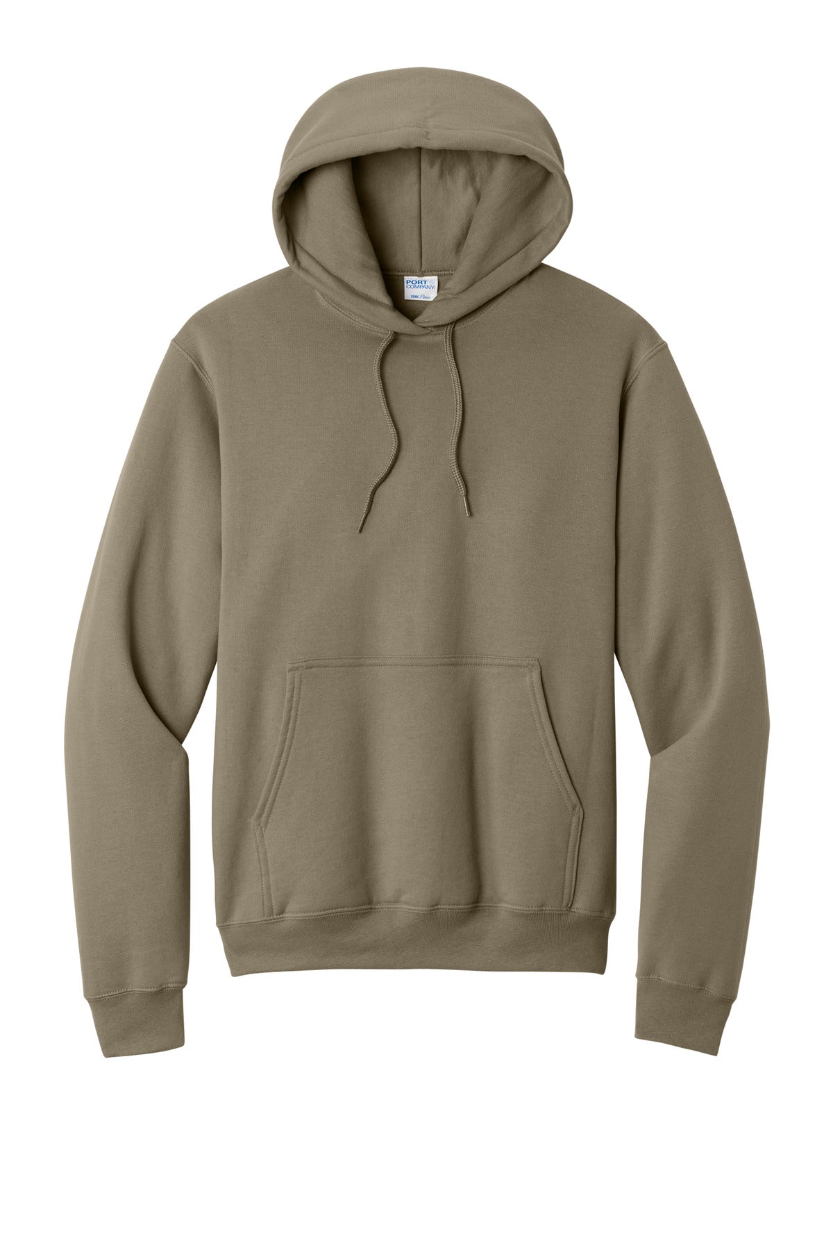 Core Fleece Hooded Sweatshirt in Coyote Brown — official garment color, front view