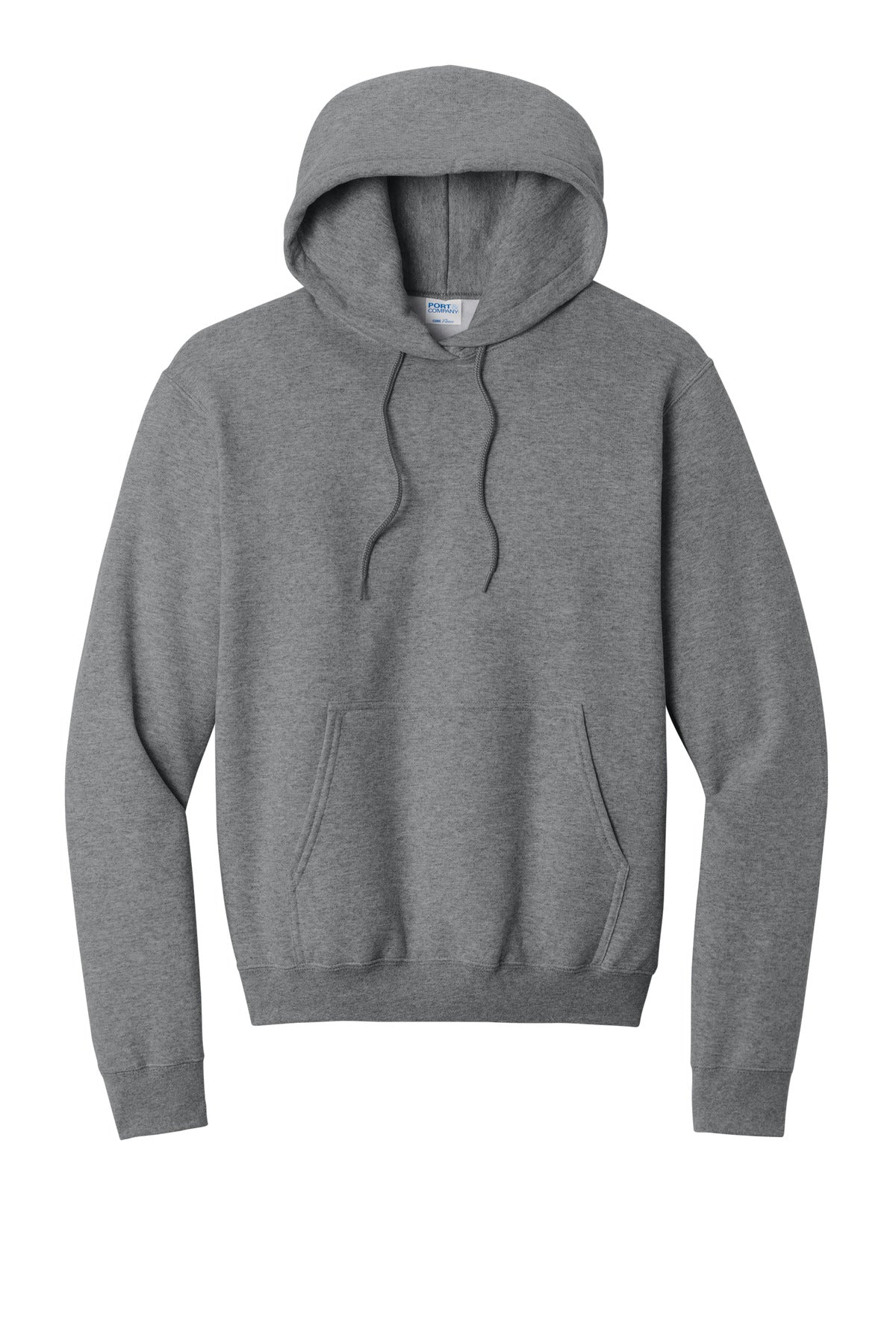 Core Fleece Hooded Sweatshirt in Graphite Heather — official garment color, front view