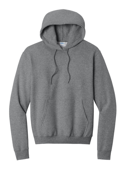 Core Fleece Hooded Sweatshirt in Graphite Heather — official garment color, front view