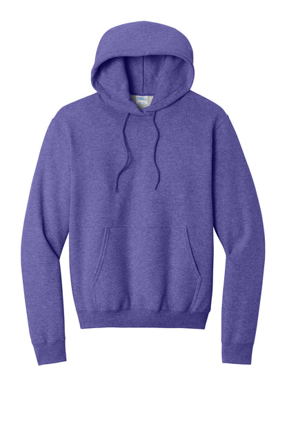 Core Fleece Hooded Sweatshirt in Heather Purple — official garment color, front view