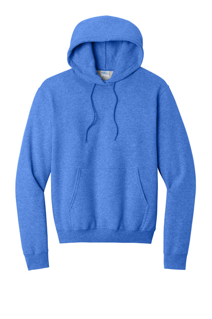 Core Fleece Hooded Sweatshirt in Heather Royal — official garment color, front view