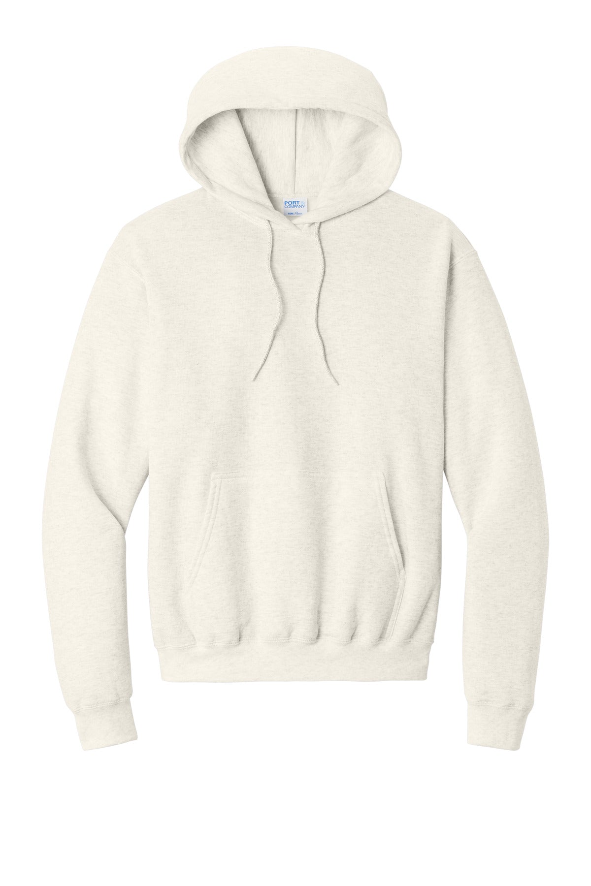 Core Fleece Hooded Sweatshirt in Oatmeal Heather — official garment color, front view