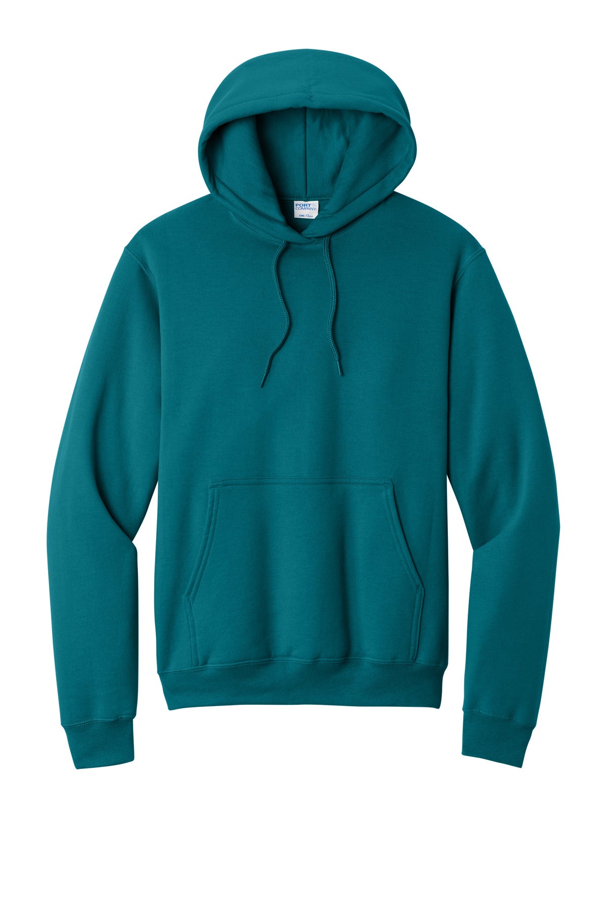 Core Fleece Hooded Sweatshirt in Teal — official garment color, front view